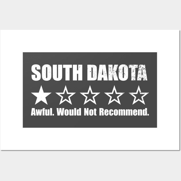 South Dakota One Star Review Wall Art by Rad Love